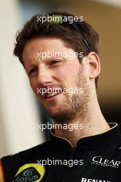 Romain Grosjean (FRA) Lotus F1 Team. 03.04.2014. Formula 1 World Championship, Rd 3, Bahrain Grand Prix, Sakhir, Bahrain, Preparation Day.