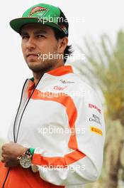 Sergio Perez (MEX) Sahara Force India F1. 03.04.2014. Formula 1 World Championship, Rd 3, Bahrain Grand Prix, Sakhir, Bahrain, Preparation Day.