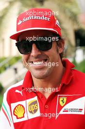 Fernando Alonso (ESP) Ferrari. 03.04.2014. Formula 1 World Championship, Rd 3, Bahrain Grand Prix, Sakhir, Bahrain, Preparation Day.