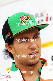 Sergio Perez (MEX) Sahara Force India F1. 03.04.2014. Formula 1 World Championship, Rd 3, Bahrain Grand Prix, Sakhir, Bahrain, Preparation Day.