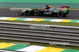 Nico Hulkenberg (GER), Sahara Force India  07.11.2014. Formula 1 World Championship, Rd 18, Brazilian Grand Prix, Sao Paulo, Brazil, Practice Day.