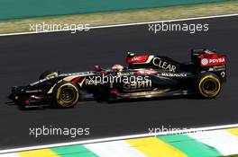 Pastor Maldonado (VEN) Lotus F1 E21. 07.11.2014. Formula 1 World Championship, Rd 18, Brazilian Grand Prix, Sao Paulo, Brazil, Practice Day.
