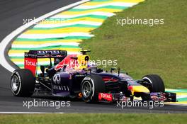 Daniel Ricciardo (AUS) Red Bull Racing RB10. 07.11.2014. Formula 1 World Championship, Rd 18, Brazilian Grand Prix, Sao Paulo, Brazil, Practice Day.