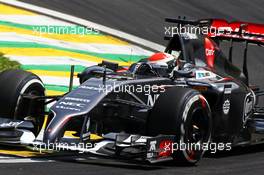 Adrian Sutil (GER) Sauber C33. 07.11.2014. Formula 1 World Championship, Rd 18, Brazilian Grand Prix, Sao Paulo, Brazil, Practice Day.