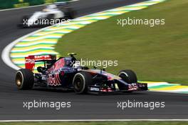 Daniil Kvyat (RUS) Scuderia Toro Rosso STR9. 07.11.2014. Formula 1 World Championship, Rd 18, Brazilian Grand Prix, Sao Paulo, Brazil, Practice Day.