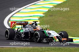 Nico Hulkenberg (GER) Sahara Force India F1 VJM07. 07.11.2014. Formula 1 World Championship, Rd 18, Brazilian Grand Prix, Sao Paulo, Brazil, Practice Day.