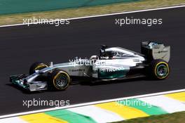 Lewis Hamilton (GBR) Mercedes AMG F1 W05. 07.11.2014. Formula 1 World Championship, Rd 18, Brazilian Grand Prix, Sao Paulo, Brazil, Practice Day.