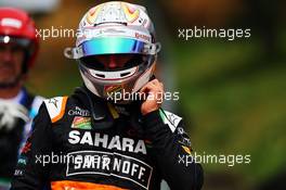 Daniel Juncadella (ESP) Sahara Force India F1 Test and Reserve Driver crashed in the first practice session. 07.11.2014. Formula 1 World Championship, Rd 18, Brazilian Grand Prix, Sao Paulo, Brazil, Practice Day.