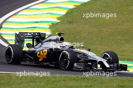 Kevin Magnussen (DEN) McLaren MP4-29. 07.11.2014. Formula 1 World Championship, Rd 18, Brazilian Grand Prix, Sao Paulo, Brazil, Practice Day.