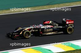 Romain Grosjean (FRA) Lotus F1 E22. 07.11.2014. Formula 1 World Championship, Rd 18, Brazilian Grand Prix, Sao Paulo, Brazil, Practice Day.
