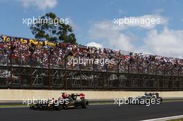 Romain Grosjean (FRA) Lotus F1 E22. 09.11.2014. Formula 1 World Championship, Rd 18, Brazilian Grand Prix, Sao Paulo, Brazil, Race Day.