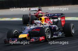 Daniel Ricciardo (AUS) Red Bull Racing RB10. 09.11.2014. Formula 1 World Championship, Rd 18, Brazilian Grand Prix, Sao Paulo, Brazil, Race Day.