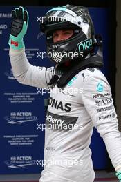Pole position for Nico Rosberg (GER) Mercedes AMG F1 W05. 08.11.2014. Formula 1 World Championship, Rd 18, Brazilian Grand Prix, Sao Paulo, Brazil, Qualifying Day.