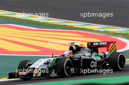 Sergio Perez (MEX), Sahara Force India  08.11.2014. Formula 1 World Championship, Rd 18, Brazilian Grand Prix, Sao Paulo, Brazil, Qualifying Day.