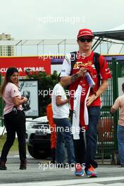 Kimi Raikkonen (FIN) Ferrari. 08.11.2014. Formula 1 World Championship, Rd 18, Brazilian Grand Prix, Sao Paulo, Brazil, Qualifying Day.