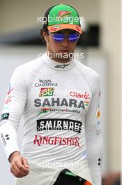 Sergio Perez (MEX), Sahara Force India  08.11.2014. Formula 1 World Championship, Rd 18, Brazilian Grand Prix, Sao Paulo, Brazil, Qualifying Day.