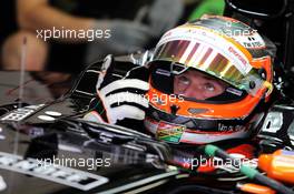 Nico Hulkenberg (GER) Sahara Force India F1 VJM07. 08.11.2014. Formula 1 World Championship, Rd 18, Brazilian Grand Prix, Sao Paulo, Brazil, Qualifying Day.