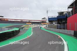 Revised pit lane exit detail. 06.11.2014. Formula 1 World Championship, Rd 18, Brazilian Grand Prix, Sao Paulo, Brazil, Preparation Day.
