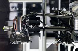 Technical detail of the rear part of the Mercedes 06.11.2014. Formula 1 World Championship, Rd 18, Brazilian Grand Prix, Sao Paulo, Brazil, Preparation Day.