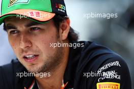 Sergio Perez (MEX) Sahara Force India F1. 06.11.2014. Formula 1 World Championship, Rd 18, Brazilian Grand Prix, Sao Paulo, Brazil, Preparation Day.