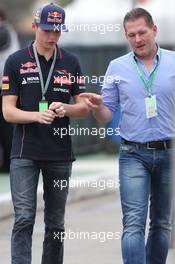 Max Verstappen (NL), Scuderia Toro Rosso and his father Joss. 06.11.2014. Formula 1 World Championship, Rd 18, Brazilian Grand Prix, Sao Paulo, Brazil, Preparation Day.