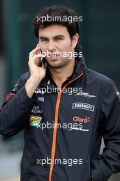 Sergio Perez (MEX), Sahara Force India  06.11.2014. Formula 1 World Championship, Rd 18, Brazilian Grand Prix, Sao Paulo, Brazil, Preparation Day.