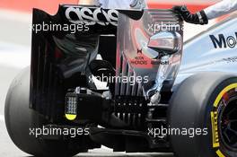 McLaren MP4-29 rear wing running sensor equipment. 06.06.2014. Formula 1 World Championship, Rd 7, Canadian Grand Prix, Montreal, Canada, Practice Day.
