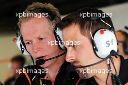 (L to R): Andrew Green (GBR) Sahara Force India F1 Team Technical Director with Mark Gray (GBR) Sahara Force India F1 Team. 06.06.2014. Formula 1 World Championship, Rd 7, Canadian Grand Prix, Montreal, Canada, Practice Day.
