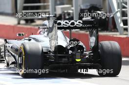 McLaren MP4-29 rear suspension blocker detail. 06.06.2014. Formula 1 World Championship, Rd 7, Canadian Grand Prix, Montreal, Canada, Practice Day.