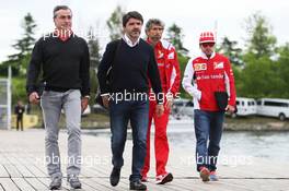 (L to R): Carlos Sainz (ESP) with Luis Garcia Abad (ESP) Driver Manager, Edoardo Bendinelli (ITA) Personal Trainer, and Fernando Alonso (ESP) Ferrari. 06.06.2014. Formula 1 World Championship, Rd 7, Canadian Grand Prix, Montreal, Canada, Practice Day.