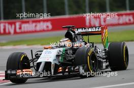 Nico Hulkenberg (GER) Sahara Force India F1 VJM07. 06.06.2014. Formula 1 World Championship, Rd 7, Canadian Grand Prix, Montreal, Canada, Practice Day.