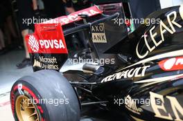 Lotus F1 E22 rear wing detail. 06.06.2014. Formula 1 World Championship, Rd 7, Canadian Grand Prix, Montreal, Canada, Practice Day.