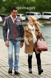 Adrian Sutil (GER) Sauber with his girlfriend Jennifer Becks (GER). 06.06.2014. Formula 1 World Championship, Rd 7, Canadian Grand Prix, Montreal, Canada, Practice Day.
