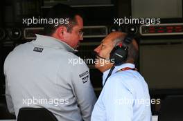 (L to R): Eric Boullier (FRA) McLaren Racing Director with Ron Dennis (GBR) McLaren Executive Chairman. 06.06.2014. Formula 1 World Championship, Rd 7, Canadian Grand Prix, Montreal, Canada, Practice Day.