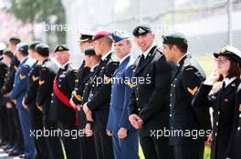 Military on the grid. 08.06.2014. Formula 1 World Championship, Rd 7, Canadian Grand Prix, Montreal, Canada, Race Day.