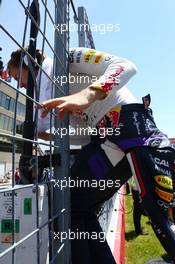 Sebastian Vettel (GER) Red Bull Racing on the grid. 08.06.2014. Formula 1 World Championship, Rd 7, Canadian Grand Prix, Montreal, Canada, Race Day.