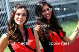 Grid girls. 08.06.2014. Formula 1 World Championship, Rd 7, Canadian Grand Prix, Montreal, Canada, Race Day.