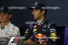 Race winner Daniel Ricciardo (AUS) Red Bull Racing in the FIA Press Conference. 08.06.2014. Formula 1 World Championship, Rd 7, Canadian Grand Prix, Montreal, Canada, Race Day.