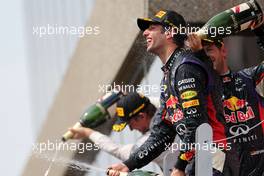 Daniel Ricciardo (AUS), Red Bull Racing and Sebastian Vettel (GER), Red Bull Racing  08.06.2014. Formula 1 World Championship, Rd 7, Canadian Grand Prix, Montreal, Canada, Race Day.