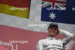 Second placed Nico Rosberg (GER) Mercedes AMG F1 on the podium. 08.06.2014. Formula 1 World Championship, Rd 7, Canadian Grand Prix, Montreal, Canada, Race Day.