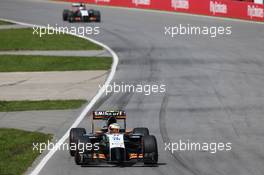 Sergio Perez (MEX) Sahara Force India F1 VJM07. 08.06.2014. Formula 1 World Championship, Rd 7, Canadian Grand Prix, Montreal, Canada, Race Day.