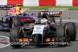Sergio Perez (MEX), Sahara Force India  08.06.2014. Formula 1 World Championship, Rd 7, Canadian Grand Prix, Montreal, Canada, Race Day.
