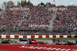 Kimi Raikkonen (FIN) Ferrari F14-T at the start of the race. 08.06.2014. Formula 1 World Championship, Rd 7, Canadian Grand Prix, Montreal, Canada, Race Day.