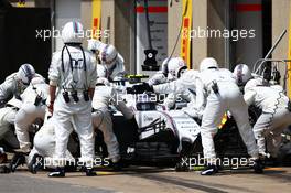 Valtteri Bottas (FIN) Williams FW36 makes a pit stop. 08.06.2014. Formula 1 World Championship, Rd 7, Canadian Grand Prix, Montreal, Canada, Race Day.