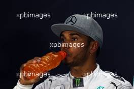 Lewis Hamilton (GBR) Mercedes AMG F1 in the FIA Press Conference. 07.06.2014. Formula 1 World Championship, Rd 7, Canadian Grand Prix, Montreal, Canada, Qualifying Day.