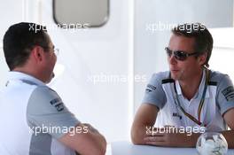 (L to R): Eric Boullier (FRA) McLaren Racing Director with Sam Michael (AUS) McLaren Sporting Director. 07.06.2014. Formula 1 World Championship, Rd 7, Canadian Grand Prix, Montreal, Canada, Qualifying Day.
