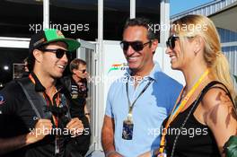 (L to R): Sergio Perez (MEX) Sahara Force India F1 with Carlos Slim Domit (MEX) Businessman and his wife Maria Elena Torruco (MEX). 07.06.2014. Formula 1 World Championship, Rd 7, Canadian Grand Prix, Montreal, Canada, Qualifying Day.
