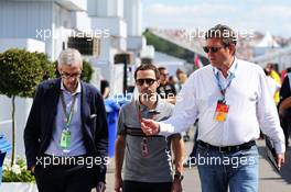 (L to R): Alessandro Alunni Bravi (ITA) Driver Manager with Nicolas Todt (FRA) Driver Manager and Gerard Neveu (FRA) Promoter of WEC. 07.06.2014. Formula 1 World Championship, Rd 7, Canadian Grand Prix, Montreal, Canada, Qualifying Day.