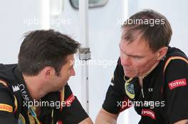 (L to R): Matthew Carter (GBR) Lotus F1 Team CEO with Alan Permane (GBR) Lotus F1 Team Trackside Operations Director. 07.06.2014. Formula 1 World Championship, Rd 7, Canadian Grand Prix, Montreal, Canada, Qualifying Day.