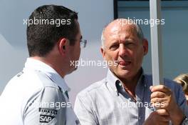 (L to R): Eric Boullier (FRA) McLaren Racing Director with Ron Dennis (GBR) McLaren Executive Chairman. 07.06.2014. Formula 1 World Championship, Rd 7, Canadian Grand Prix, Montreal, Canada, Qualifying Day.